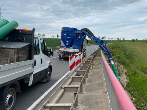 Einsatz unseres Saugbaggers